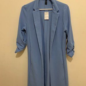 long light blue blazer